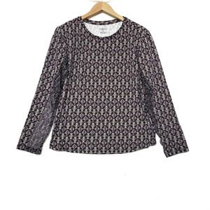 ICIKULS Abstract Print Pullover GOLF TENNIS UPF 50 TOP‎ Mesh Arm Panels XL Top